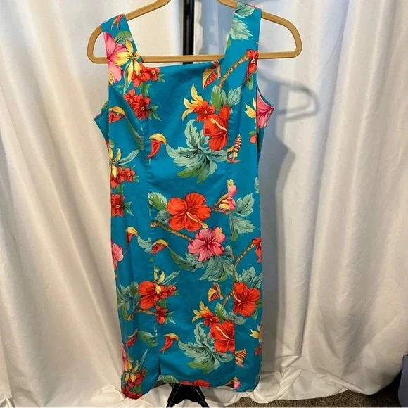 Caribbean Joe Women's Floral Sleeveless Dress Multicolor M Spring Summer Casual - Picture 7 of 10